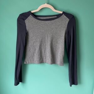 Blue and gray Dazy long sleeve tee